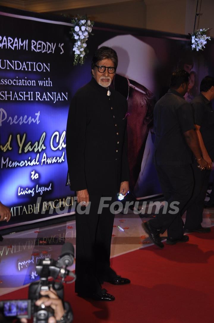 Amitabh Bachchan was seen at the Yash Chopra Memorial Awards