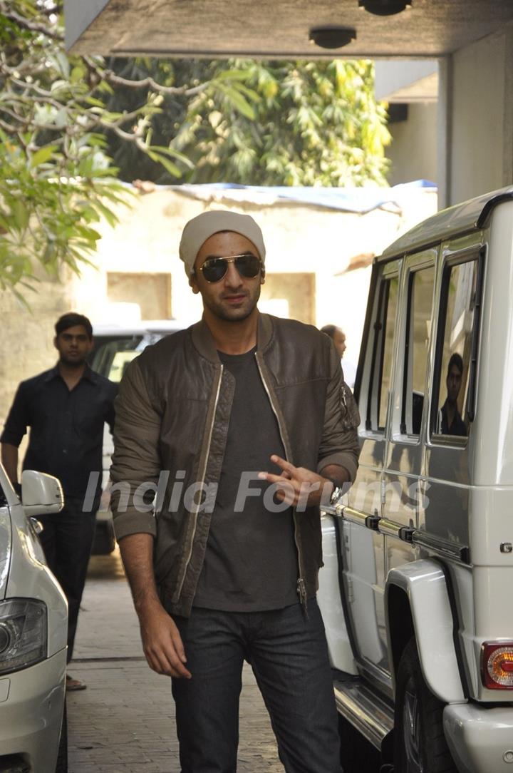 Ranbir Kapoor poses for the media at the Get-to-Gather for a Christmas Lunch