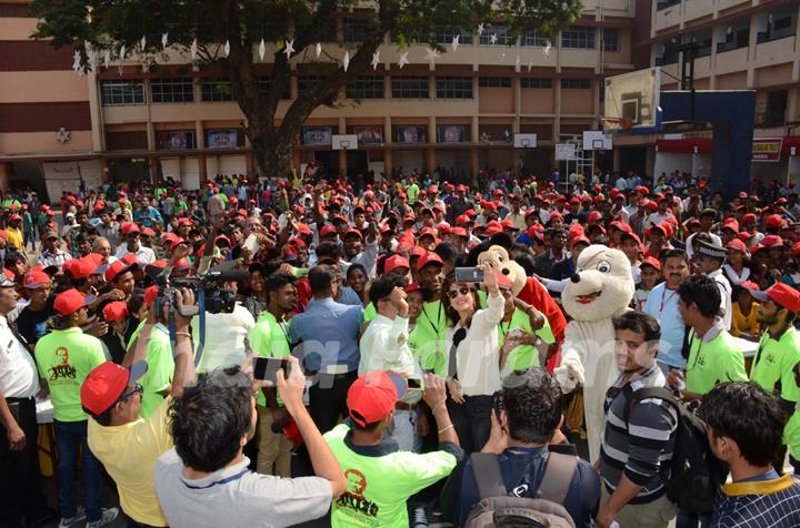 Amrita Raichand clicks a selfie with Underprivileged Children at the Special Christmas Treat