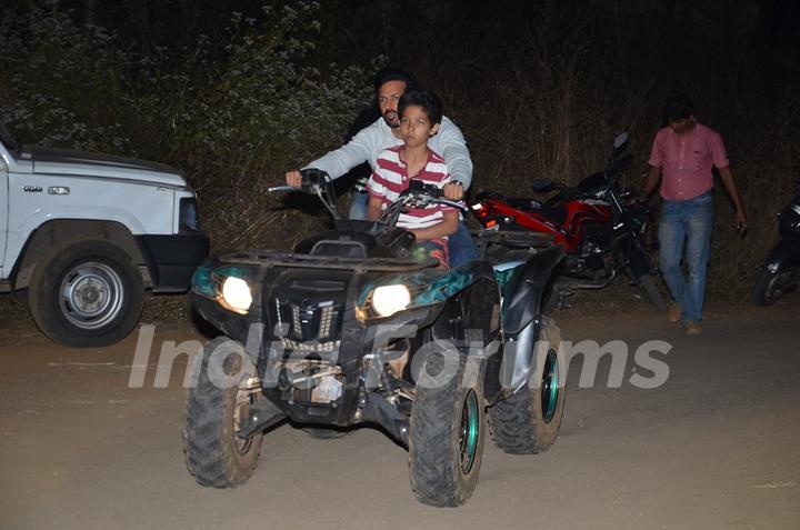 Kabir Khan was snapped enjoying ATV Ride with son Vivaan Khan at Salman Khan's Panvel Farm House