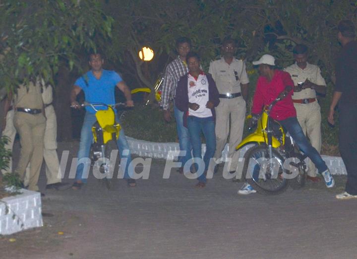 Salman Khan was snapped enjoying Bike Ride at Panvel Farm House