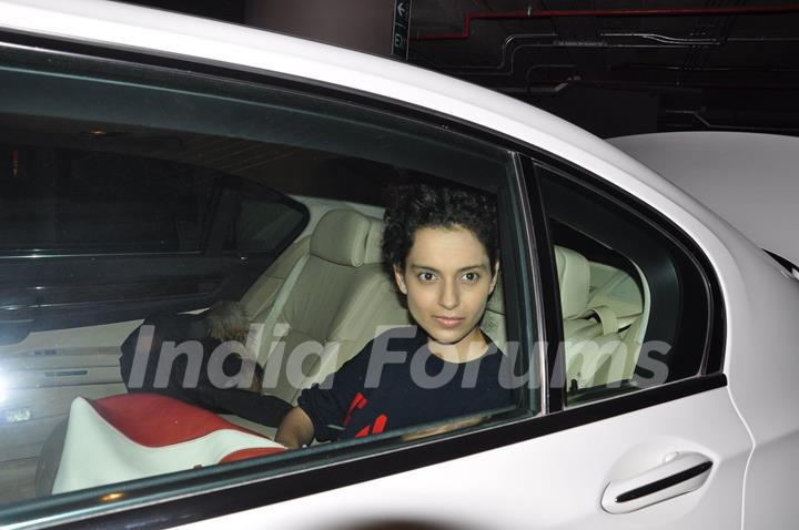 Kangana Ranaut was snapped leaving from Airport in her car