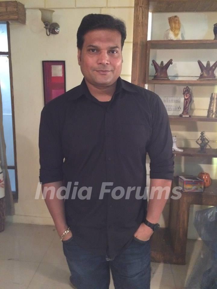 Daya on the sets of CID: Behind the scene action