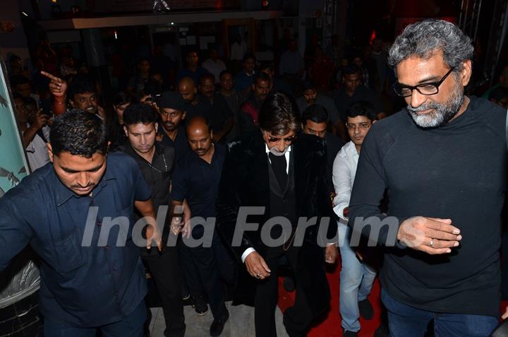 Amitabh Bachchan and R. Balki were snapped at the Trailer Launch of Shamitabh