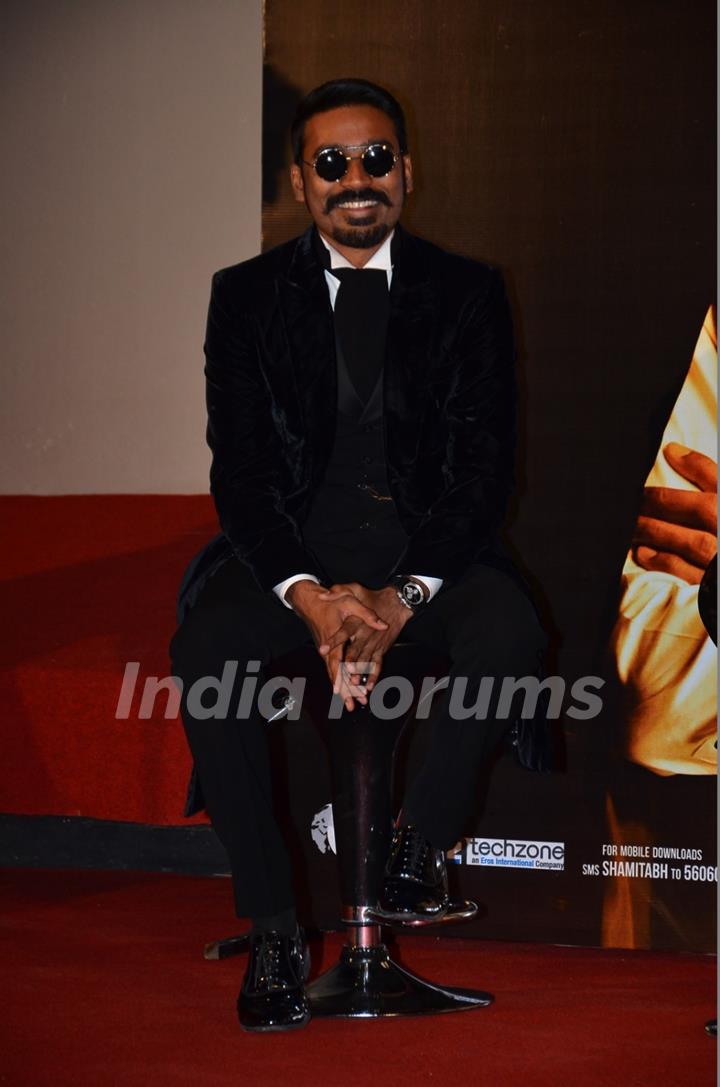 Dhanush was snapped at the Trailer Launch of Shamitabh