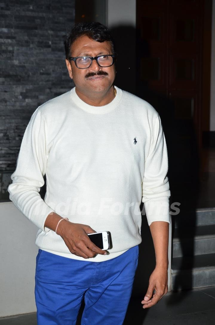 Vijay Patkar poses for the media at the Music Launch of Marathi Movie Mitwa