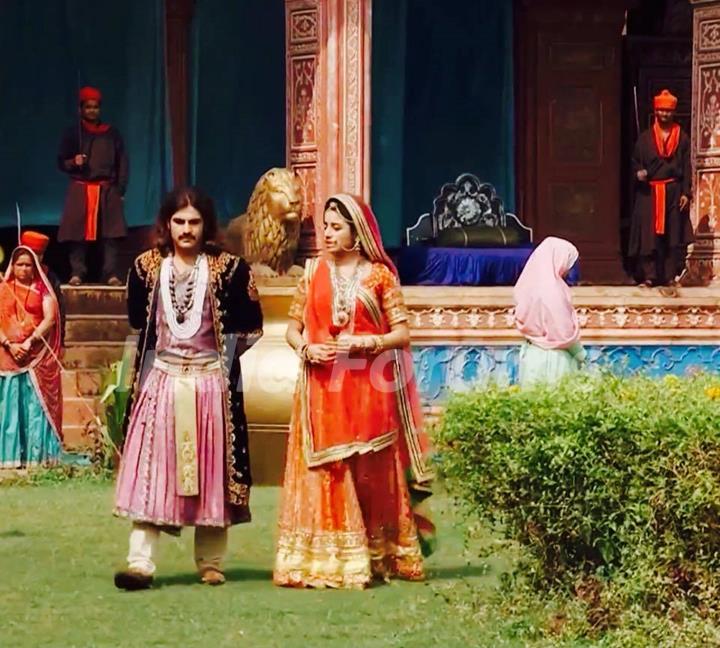 Rajat tokas, paridhi sharma on Jodha akbar set