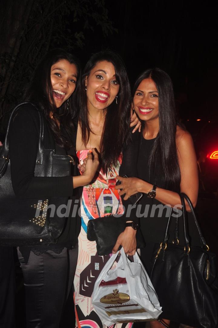 Candice Pinto poses with friends Outside Olive