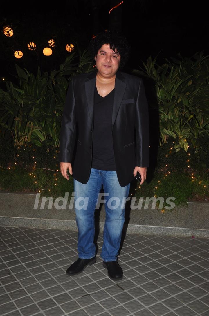 Sajid Khan poses for the media at Farah Khan's Birthday Bash