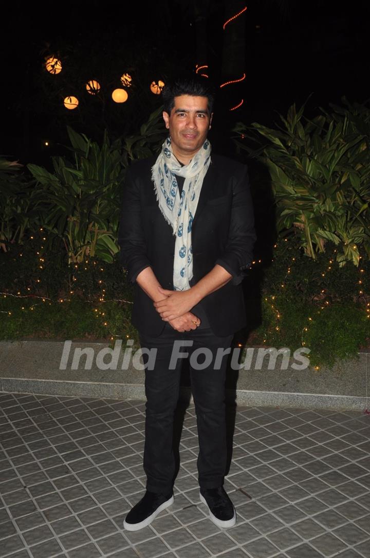 Manish Malhotra poses for the media at Farah Khan's Birthday Bash