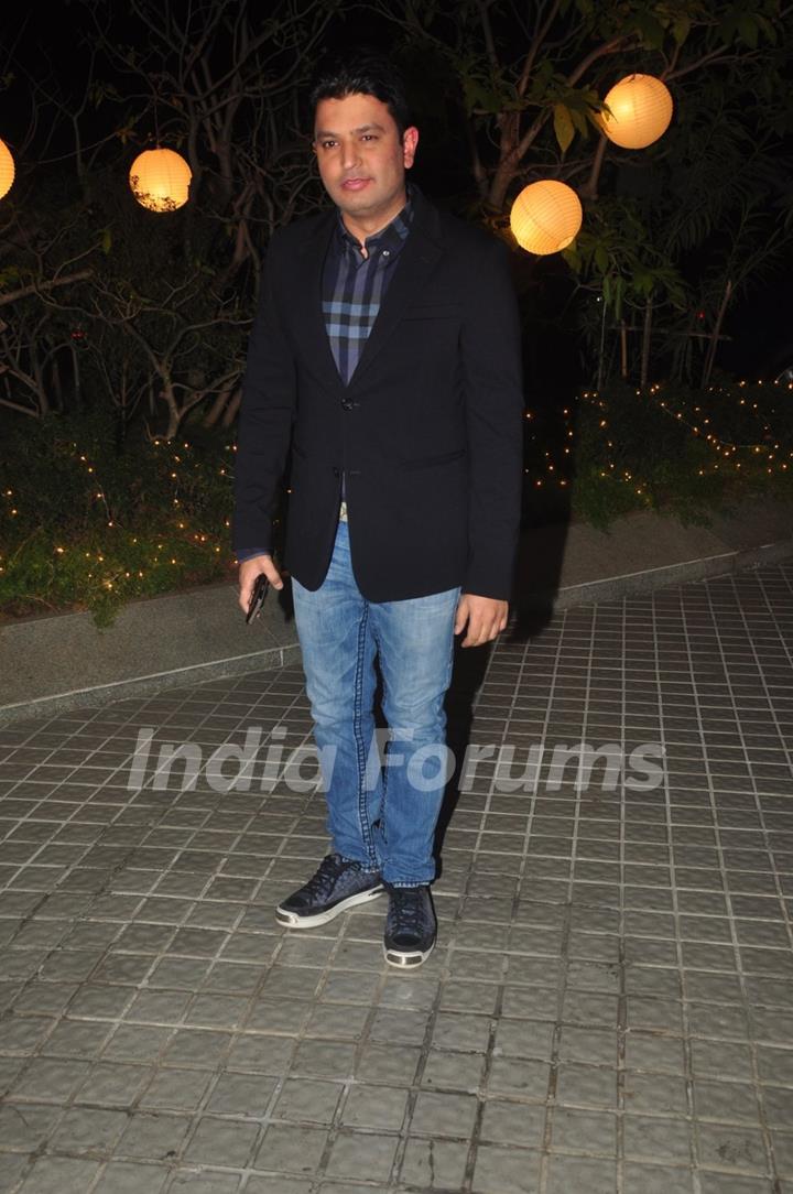 Bhushan Kumar poses for the media at Farah Khan's Birthday Bash