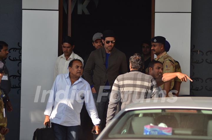 Hrithik Roshan was snapped Arriving from Saifai Mahotsav Fest