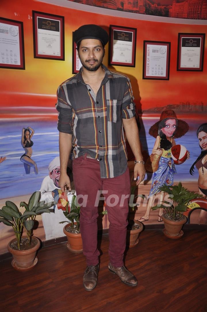 Ali Fazal poses for the media at the Promotions of Khamoshiyan on Red FM