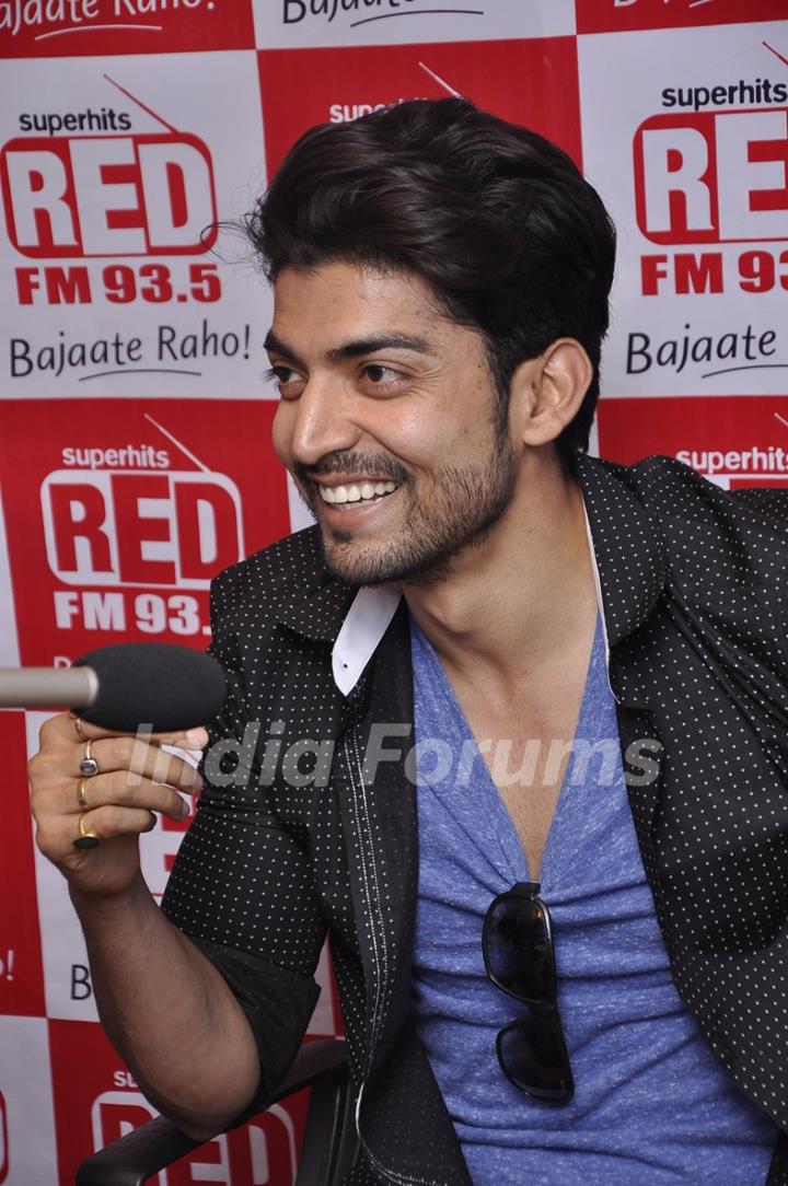 Gurmeet Choudhary interacts with the listeners at the Promotions of Khamoshiyan on Red FM