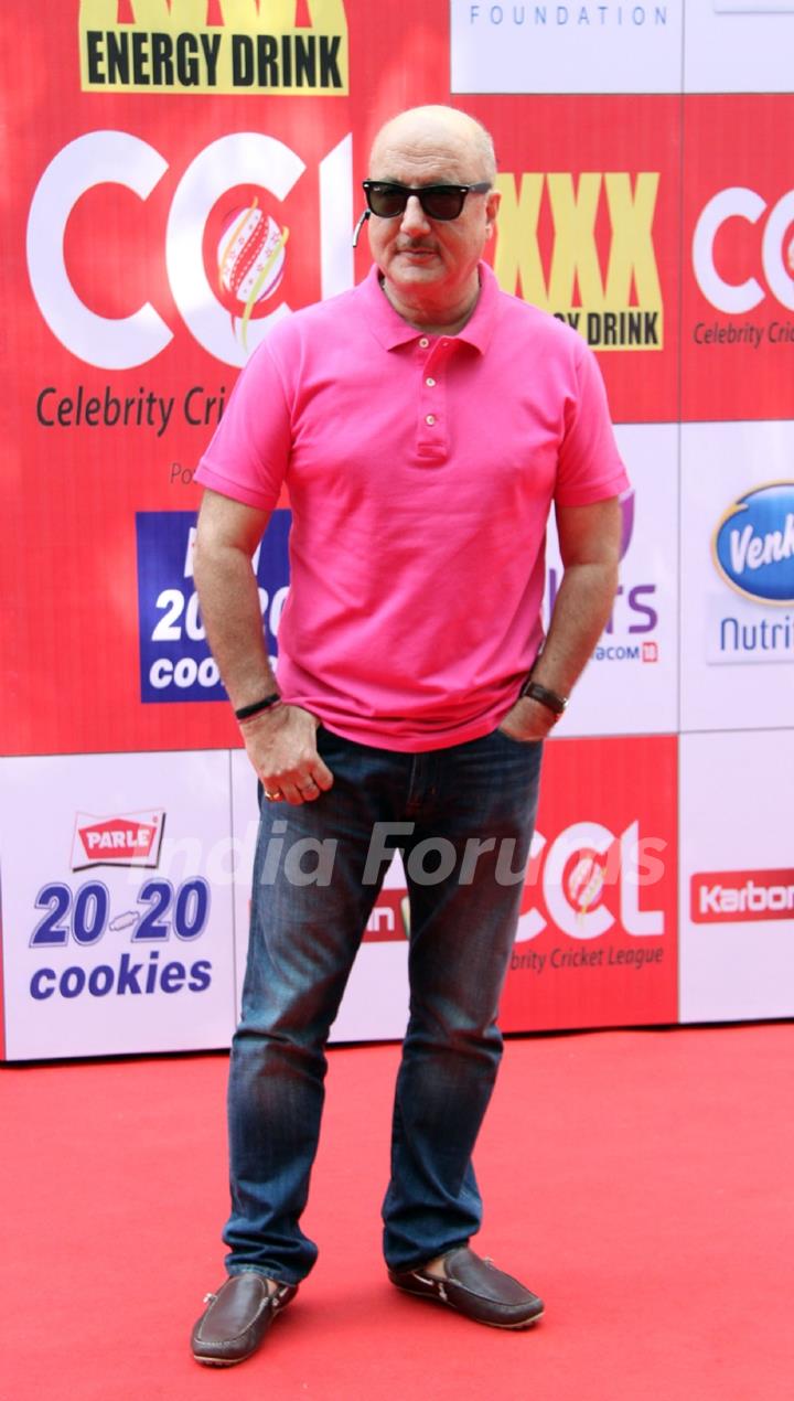 Anupam Kher was at the CCL Match Between Mumbai Heroes and Veer Maratha