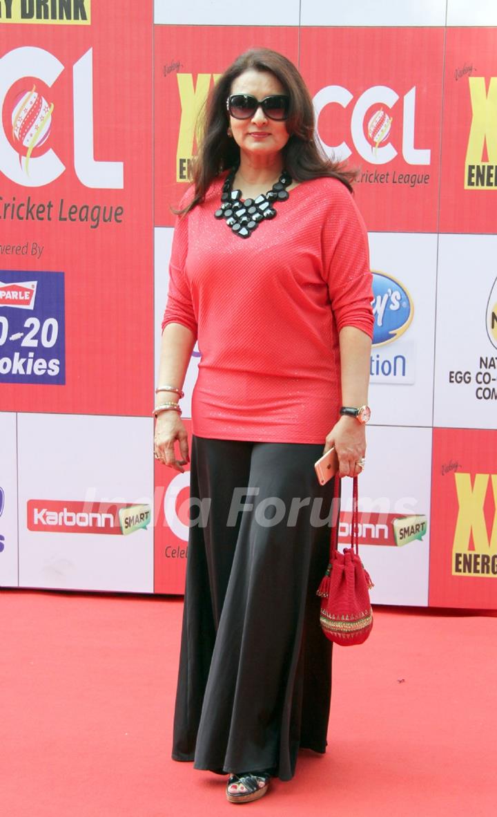 Poonam Dhillon was at the CCL Match Between Mumbai Heroes and Veer Maratha