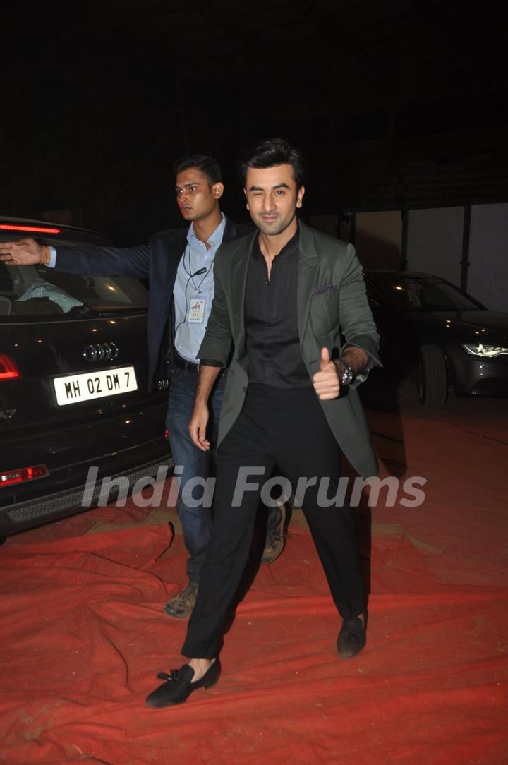 Ranbir Kapoor poses for the media at Umang Police Show