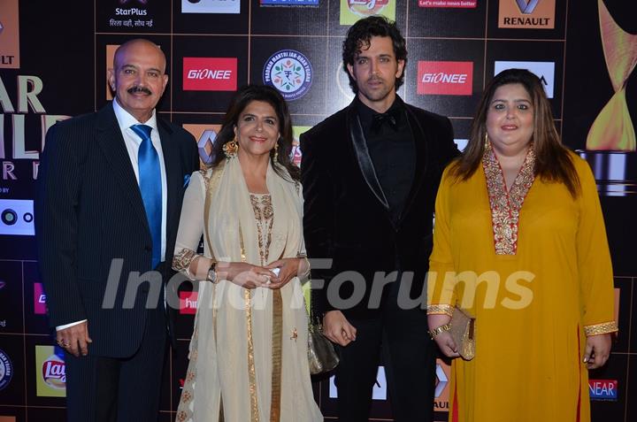 Hrithik Roshan with his family were seen at the Star Guild Awards