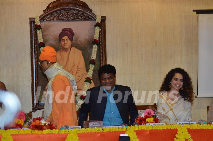 Kangana Ranaut was snapped at RamaKrishna Mission