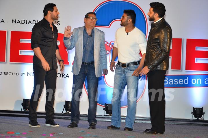 Team was snapped while in conversation at the Launch of Hera Pheri 3