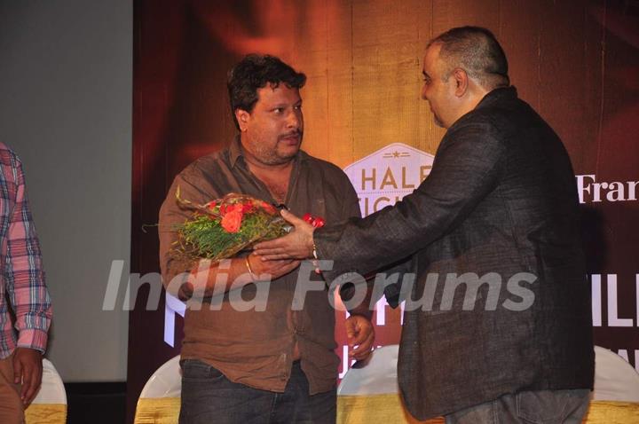 Tigmanshu Dhulia being felicitated at My French Film Festival India 2015