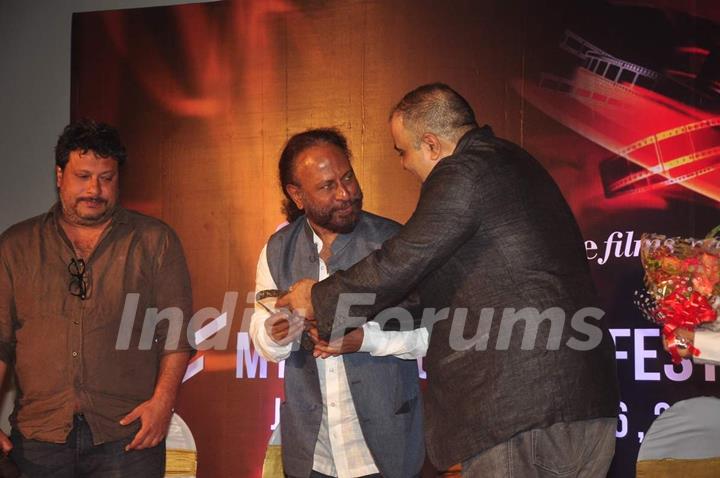 Ketan Mehta being felicitated at My French Film Festival India 2015