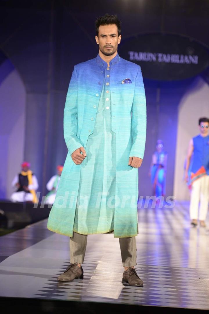 Asif Azim walks the ramp at Tarun Tahiliani's Azva show in Hyderabad