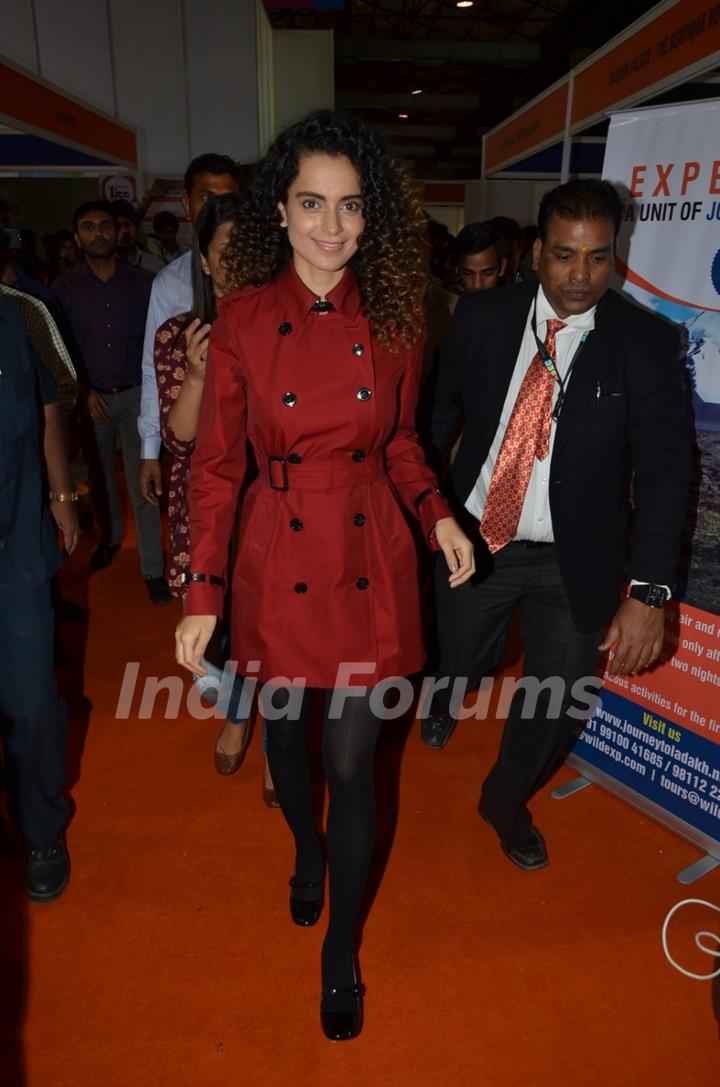 Kangana Ranaut was snapped at ITT Travel Exhibition