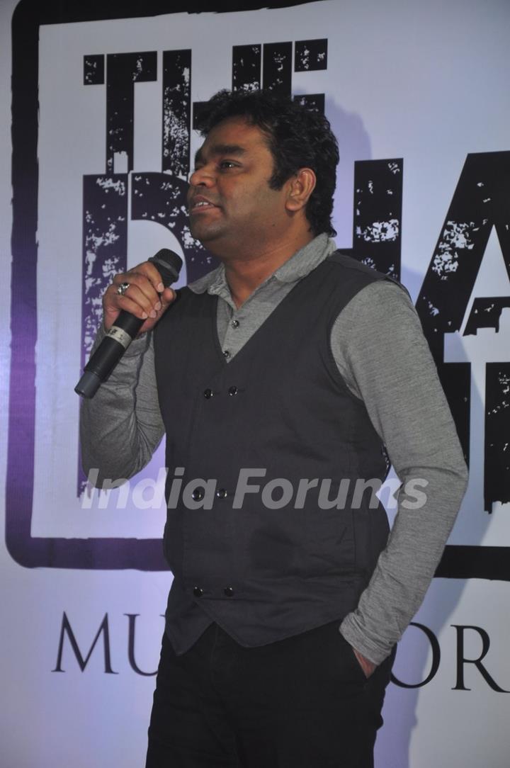 A.R. Rahman interacts with the audience at the Launch of 'The Dharavi Project'