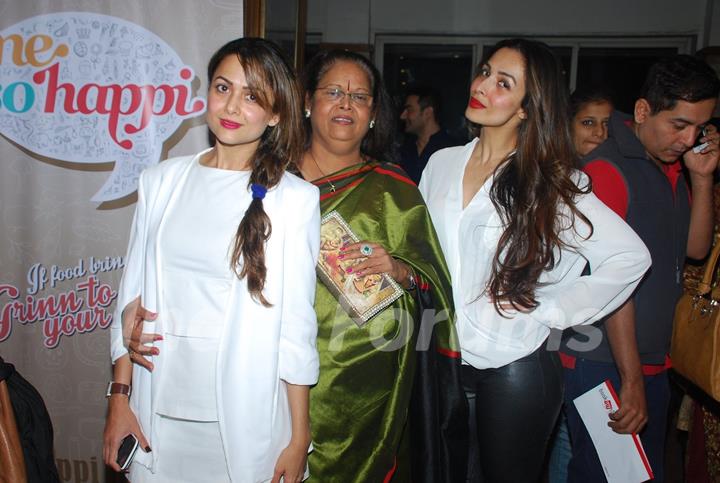 Amrita Arora and Malaika Arora Khan with their mother at the Jesus Super Christ Play