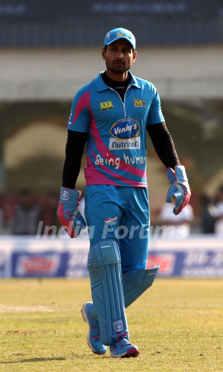 Indraneil Sengupta was snapped during Mumbai Heroes Vs Kerala Strikers Match