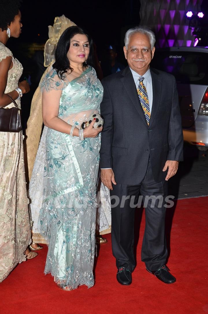 Kiran Juneja and Ramesh Sippy were at Kush Sinha's Wedding Reception