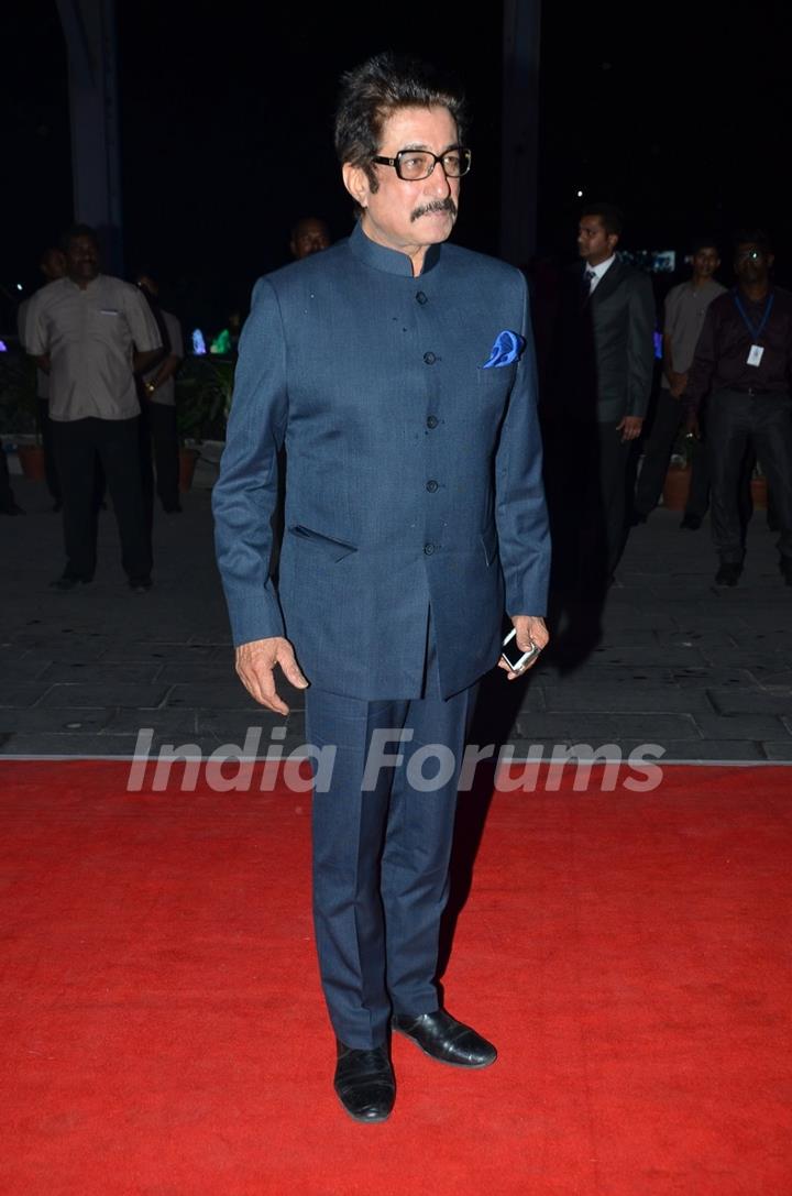 Shakti Kapoor was seen at Kush Sinha's Wedding Reception