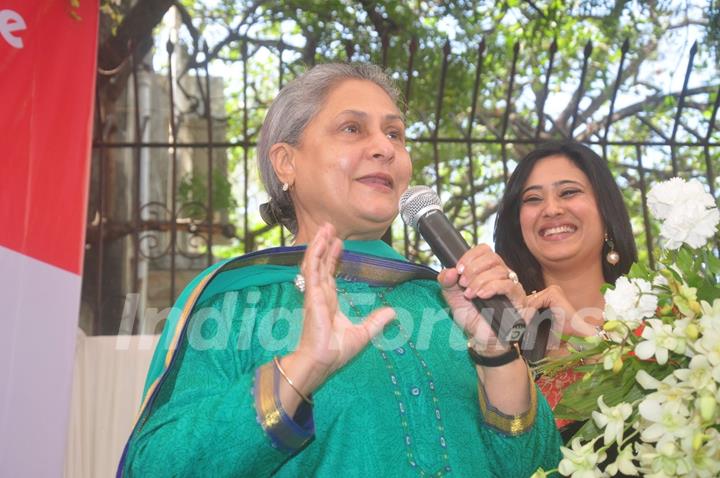 Jaya Bachchan interacts with the audience at the The Vision Eye Center