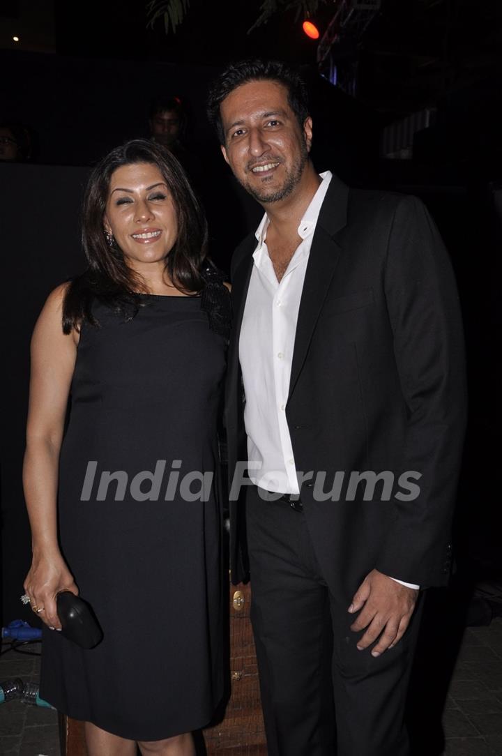 Sulaiman Merchant poses with wife at GoodHomes Awards 2014