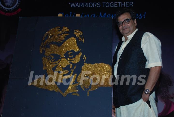 Subhash Ghai poses with his potrait at his Birthday Bash