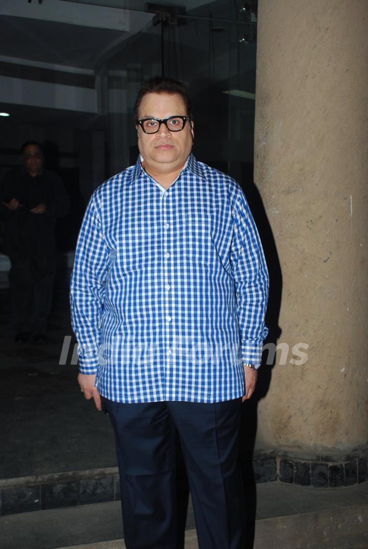 Ramesh Taurani poses for the media at Subhash Ghai's Birthday Bash