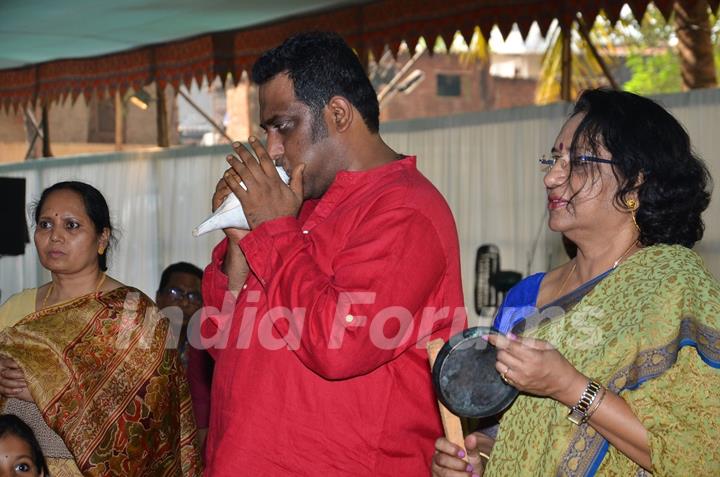 Anurag Basu at the Saraswati Pooja