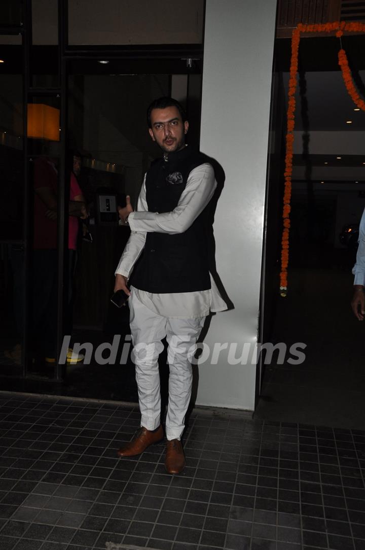 Salil Sangha poses for the media at Soha Ali Khan and Kunal Khemu's Wedding Reception