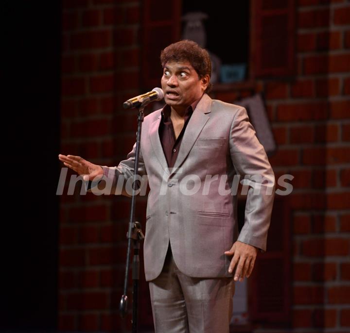 Johny Lever performs an act at Weirdass Pajama Event