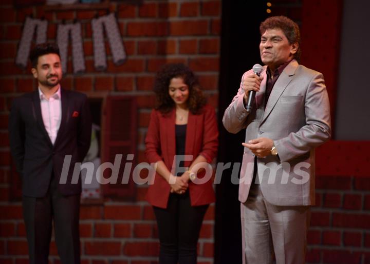 Johny Lever interacts with the audience at Weirdass Pajama Event