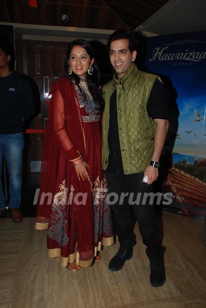 Kush Sinha with his wife at the Special Screening of Hawaizaada