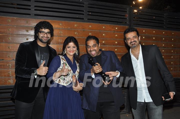 Siddharth & Shankar Mahadevan with Ehsaan Noorani at the 60th Britannia Filmfare Awards