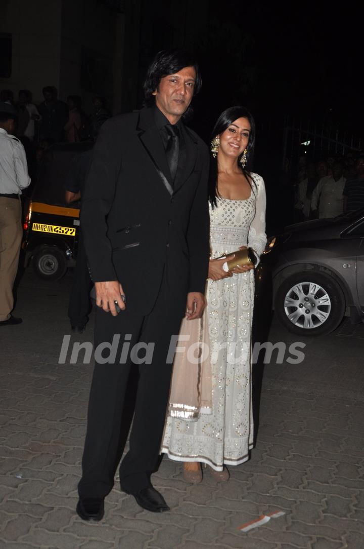 Kay Kay Menon with his wife at the 60th Britannia Filmfare Awards