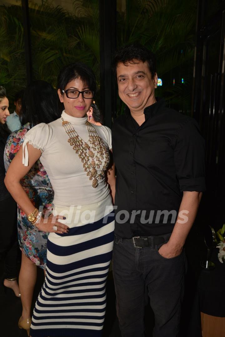 Sajid Nadiadwala poses with wife Wardha Khan at Jyoti Kapoor's Jewellery Exhibition