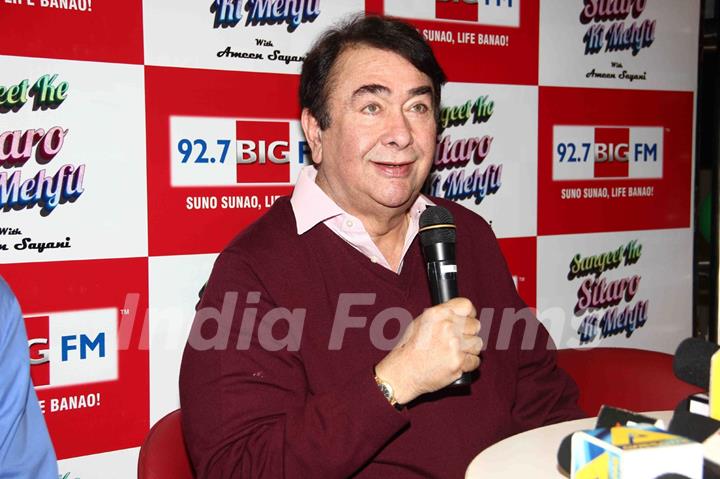 Randhir Kapoor interacts with the media at his Birthday Celebrations at 92.7 BIG FM