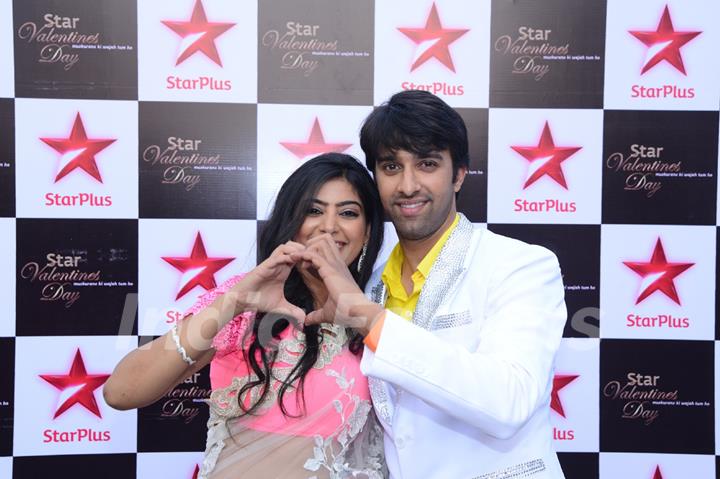 Rajshri Rani Pandey and Sahil Mehta poses for the media at Valentines Day Event by Star Plus