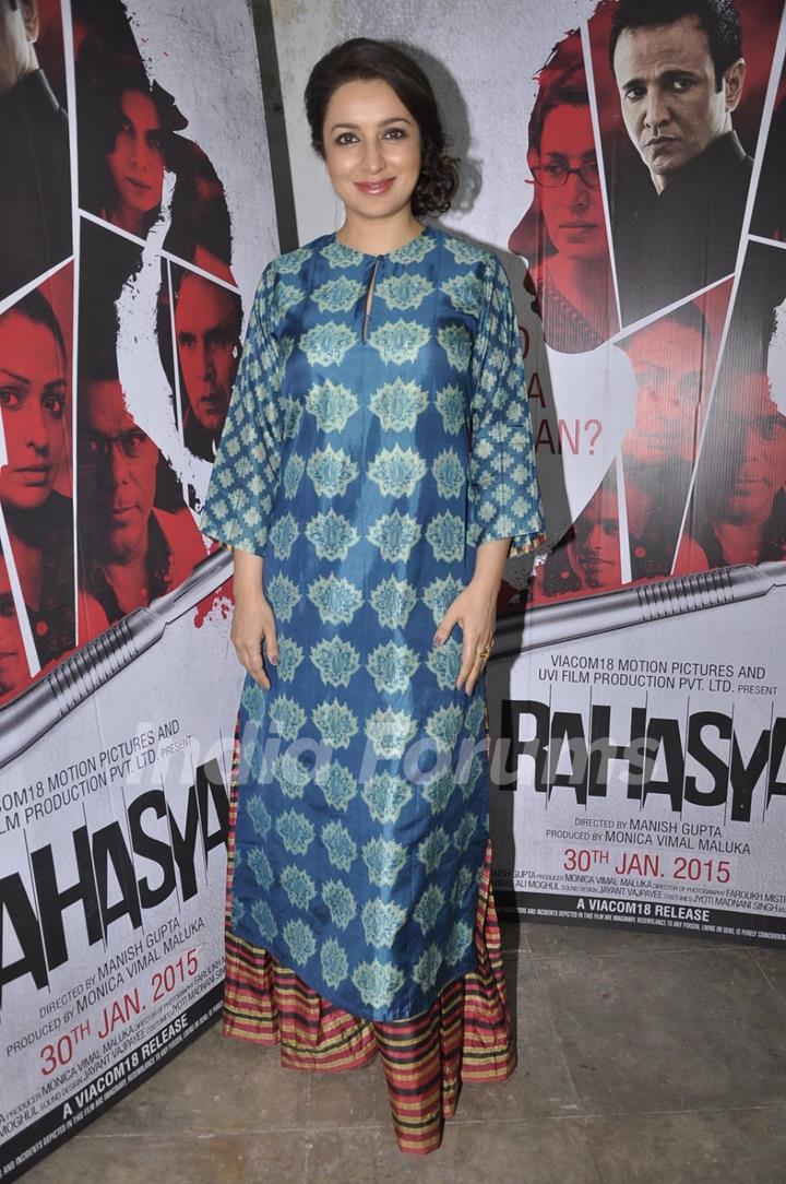 Tisca Chopra poses for the media at the Promotions of Rahasya