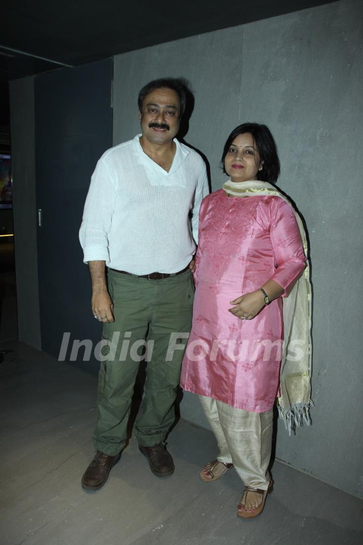 Sachin Khedekar poses for the media at the Premier of Marathi Movie Baji