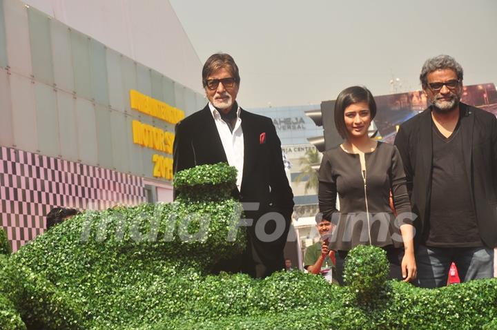 Team of Shamitabh poses for the media during the Promotions at Mumbai International Motor Show 2015